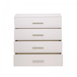 Komoda za Dnevni Boravak LION 4F – Bijeli Ladičar 80 cm, Veliki Kapacitet