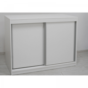 KOMODA "KING 1" BIJELA, sa kliznim vratima