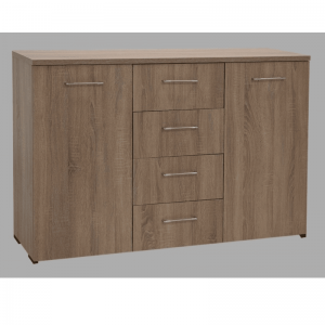 Komoda Lara 2 Sivi Bardolino – Komoda s Vratima i Policama