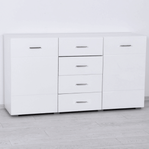 Komoda SLATE 3 Bijela Visoki Sjaj – 4 Ladice