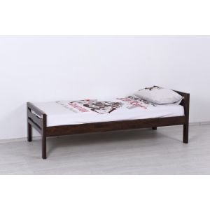 Krevet Samac AMAR 90×200 Tamni Hrast – Drveni Krevet za Jednu Osobu