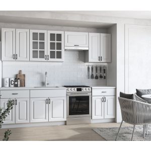 Kuhinja Marija 2.4m – Retro Stil, Bijela Boja, Radna Ploča Uključena