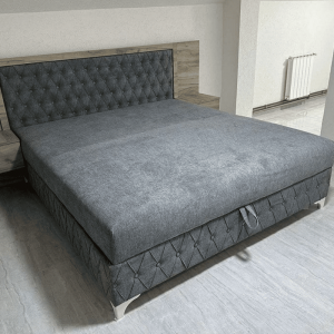 Tapacirani Krevet Vera 180x200 cm sa Škrinjom — PU 8cm + Memory 6cm