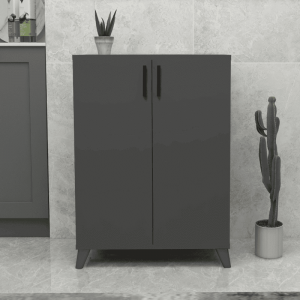 Višenamjenski ormarić sa 4 police – antracit dekorativna polica za odlaganje
