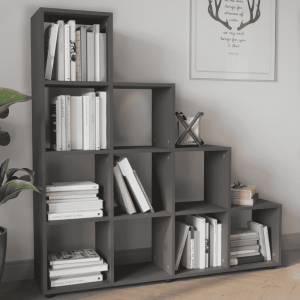 Stepenasti polica – antracit organizer za knjige