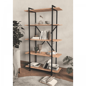 Teo biblioteka sa 5 polica – moderna polica za knjige 90 cm