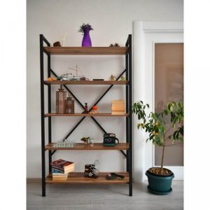 Polica za knjige RETRO – Orah Dekor, 5 Polica