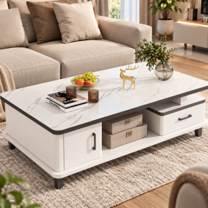 Klub stol Vito – bijelo-crni, 120x60x41 cm