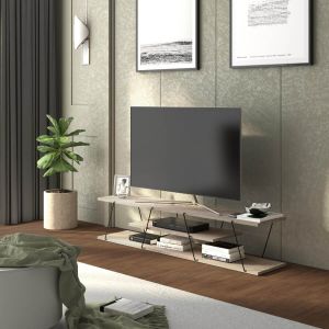 Komoda za TV TARS Sonoma – Moderna TV Komoda od Iverice i Metala