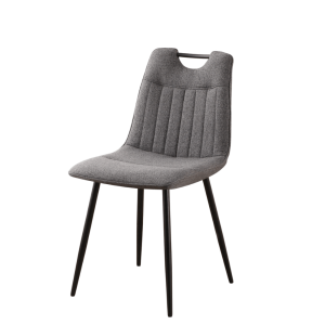 Trpezarijska Stolica ELA Siva – Tapacirana & Metalne Noge
