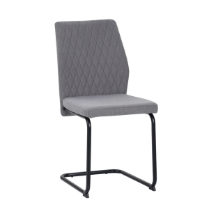Trpezarijska Stolica LINA – Siva Tkanina & Metalni Ram
