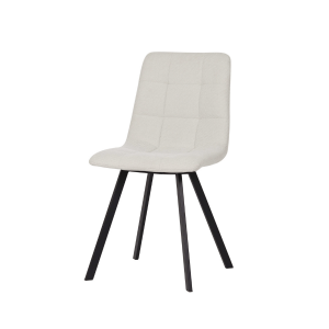 Stolica DINA – Elegantna Bijela Tkanina i Stabilna Metalna Osnova
