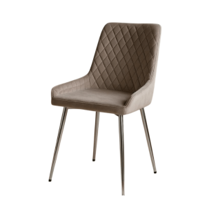 NALI bež stolica – Elegantni tapacir i inox konstrukcija