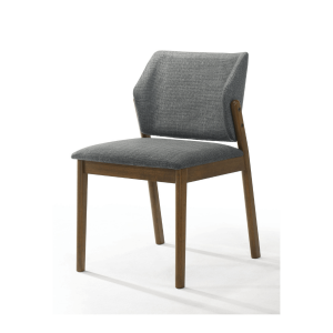 MIMA Drvena Trpezarijska Stolica sa Sivim Tapaciranjem