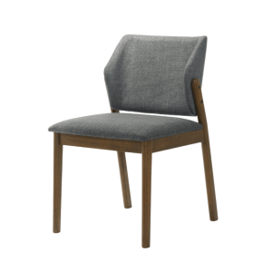 MIMA Drvena Trpezarijska Stolica sa Sivim Tapaciranjem