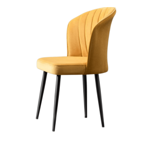RUBI Žuta Elegantna Trpezarijska Stolica od Babyface Tkanine