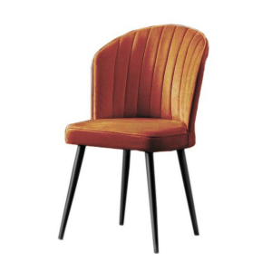 Oker Stolica RUBI – Savremeni Dizajn, Babyface Tkaninom, Crne Noge