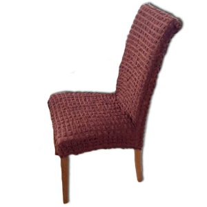 Prekrivač za stolice NARCIS – smeđa navlaka za zaštitu stolica, rastezljiva tkanina