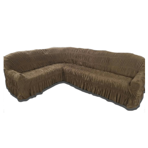 Zaštitna mikrofiber navlaka Mango – ugaoni prekrivač, smeđa boja