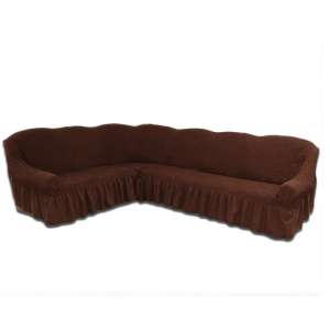 Pamučni ugaoni prekrivač Narcis – smeđa zaštitna navlaka