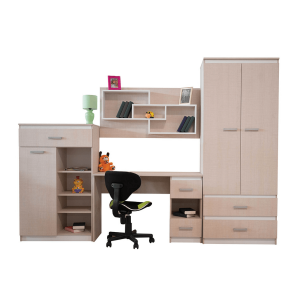 Dječija Soba AMBY 2 – Komplet Namještaja Hrast Perrier/Bijela 