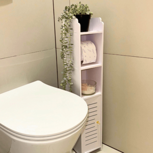 Samostojeća kupaonska polica Tara – bijela, 80x15x17 cm