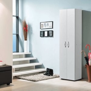 Ormar Zen bijeli 180 cm – Uski Višenamjenski Ormarić za Hodnik i Sobe