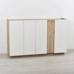 Komoda LEO 150cm – Moderna Komoda sa Policama Hrast Sherwood/Bijela