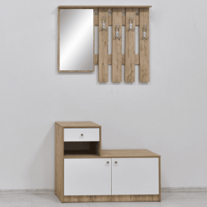 Predsoblje "STAR" sa ogledalom, vješalicom i komodom