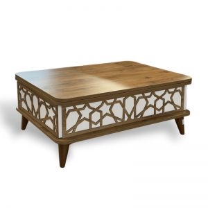 Pametni klub sto Atlas Lift – orah-bijela kombinacija