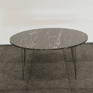 Ovalni klub sto Fan Nero – crni mermer